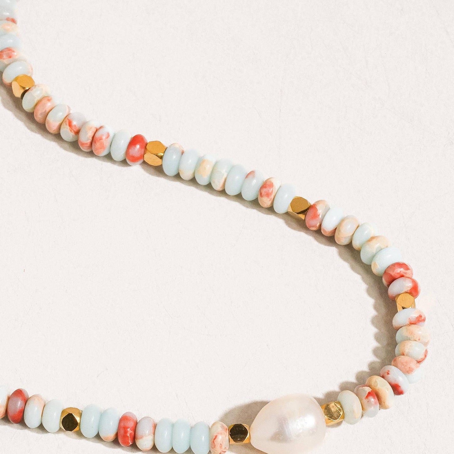 Boho Beaded Pearl Necklace